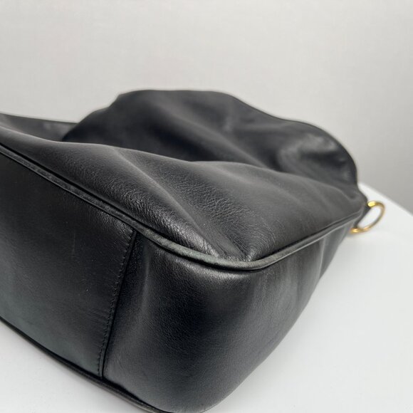 Gucci Black Leather Bamboo Handle 2-Way Bag No Peeling Interior - Picture 2 of 8